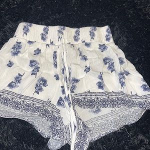 Blue and White Shorts.